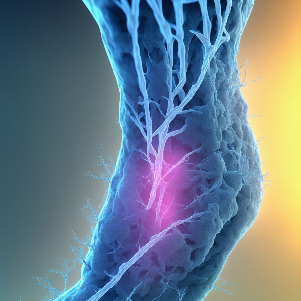 Varicose veins of unspecified lower extremity with pain digital illustration