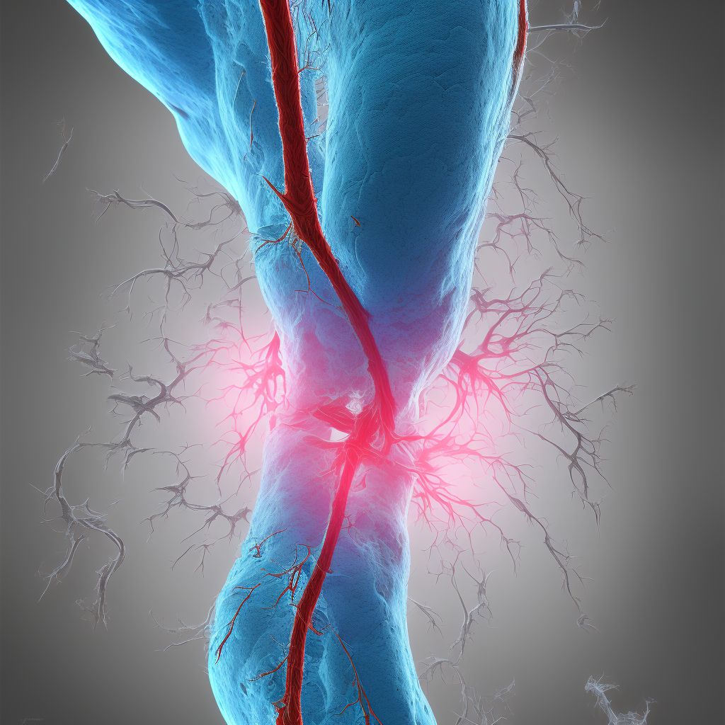 Asymptomatic varicose veins of right lower extremity digital illustration