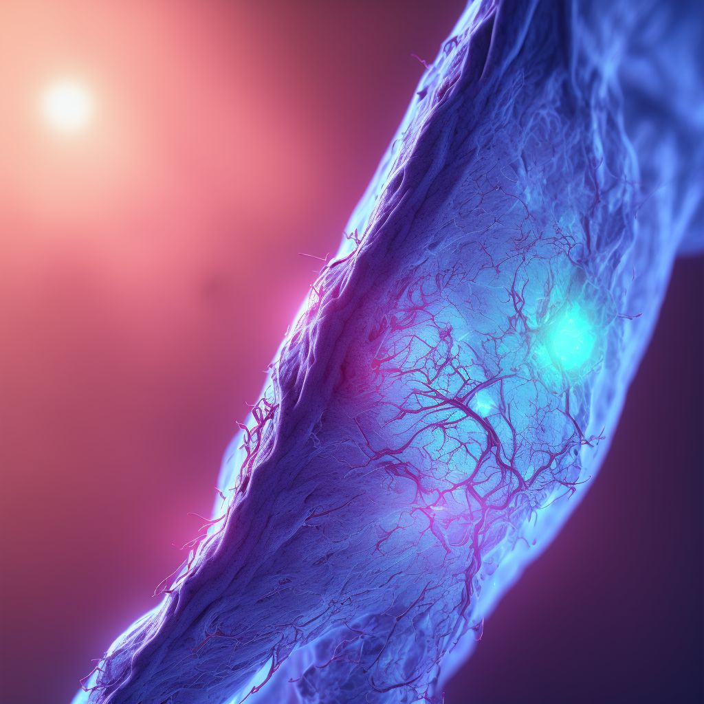 Asymptomatic varicose veins of left lower extremity digital illustration