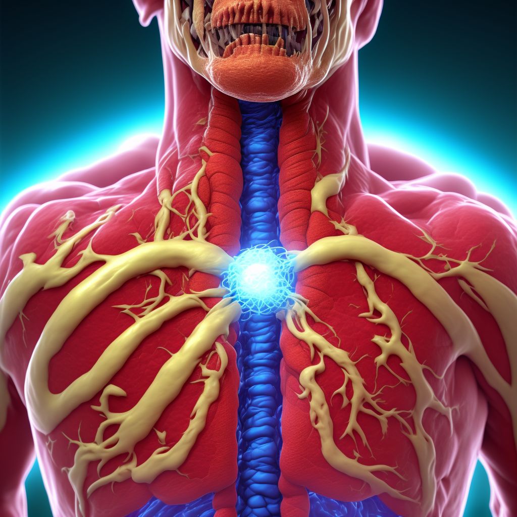 Secondary esophageal varices without bleeding digital illustration