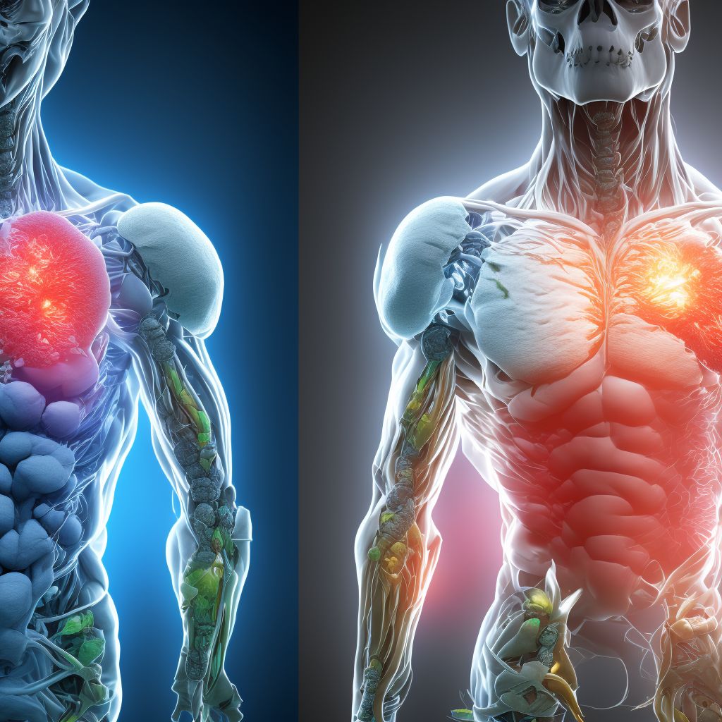 Postthrombotic syndrome with inflammation of bilateral lower extremity digital illustration