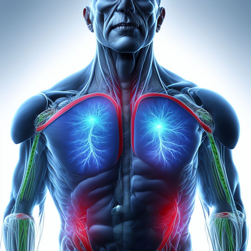 Chronic venous hypertension (idiopathic) with ulcer of right lower extremity digital illustration