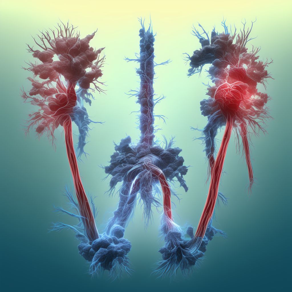 Chronic venous hypertension (idiopathic) with other complications of right lower extremity digital illustration