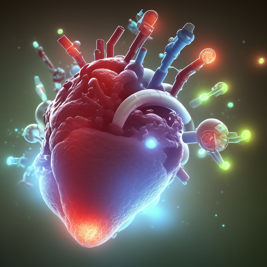 Postprocedural heart failure following other surgery digital illustration