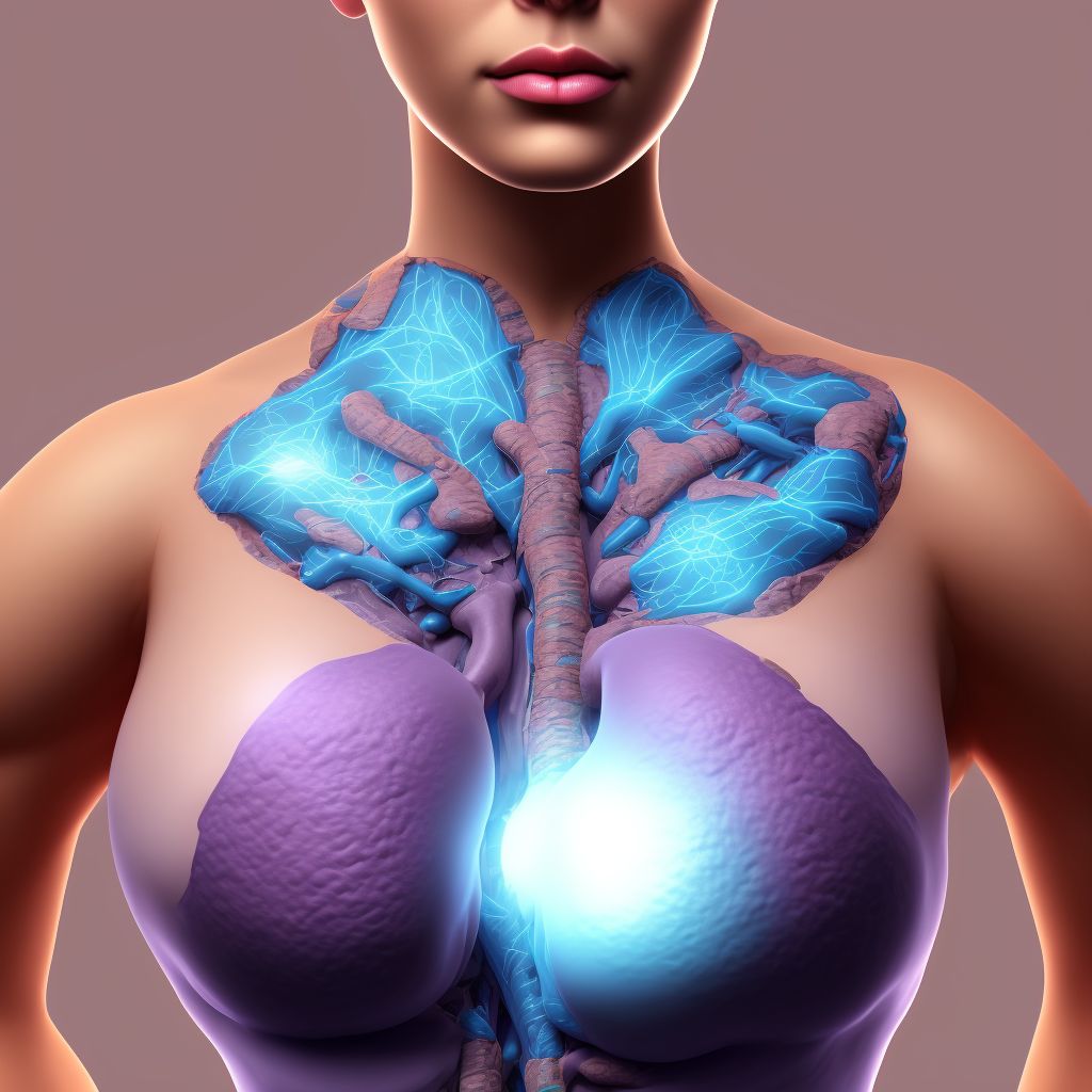 Postmastectomy lymphedema syndrome digital illustration