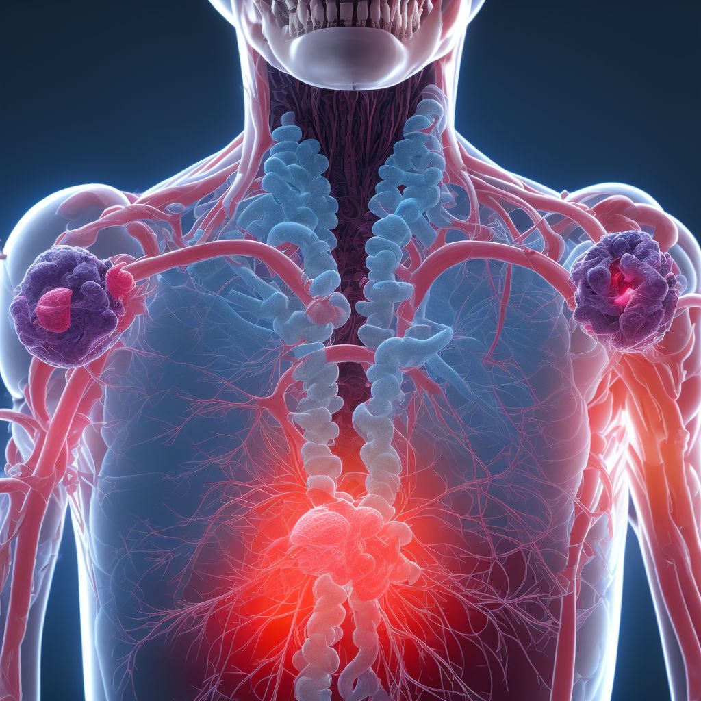 Intraoperative hemorrhage and hematoma of a circulatory system organ or structure complicating a cardiac bypass digital illustration