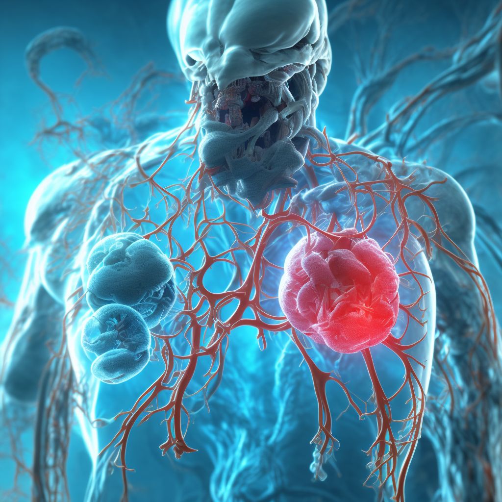 Postprocedural hemorrhage of a circulatory system organ or structure following cardiac bypass digital illustration