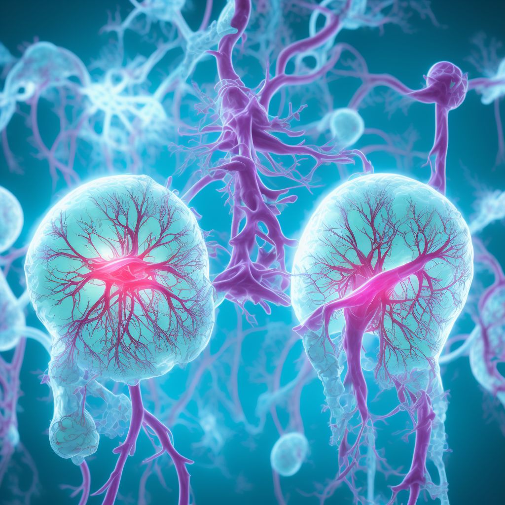 Postprocedural hemorrhage of a circulatory system organ or structure following other circulatory system procedure digital illustration