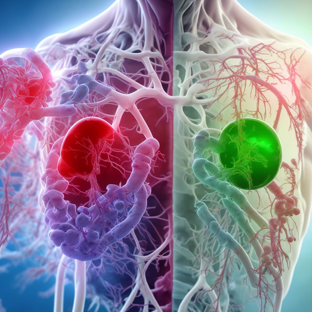 Postprocedural hemorrhage of a circulatory system organ or structure following other procedure digital illustration