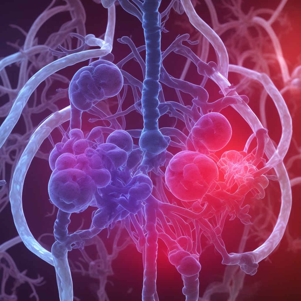 Postprocedural hematoma of a circulatory system organ or structure following cardiac bypass digital illustration