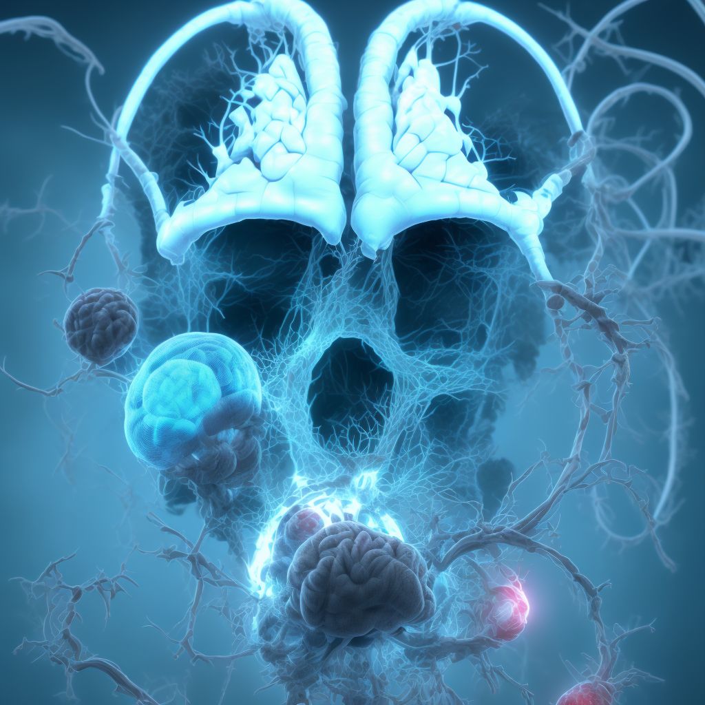 Postprocedural cerebrovascular infarction following other surgery digital illustration