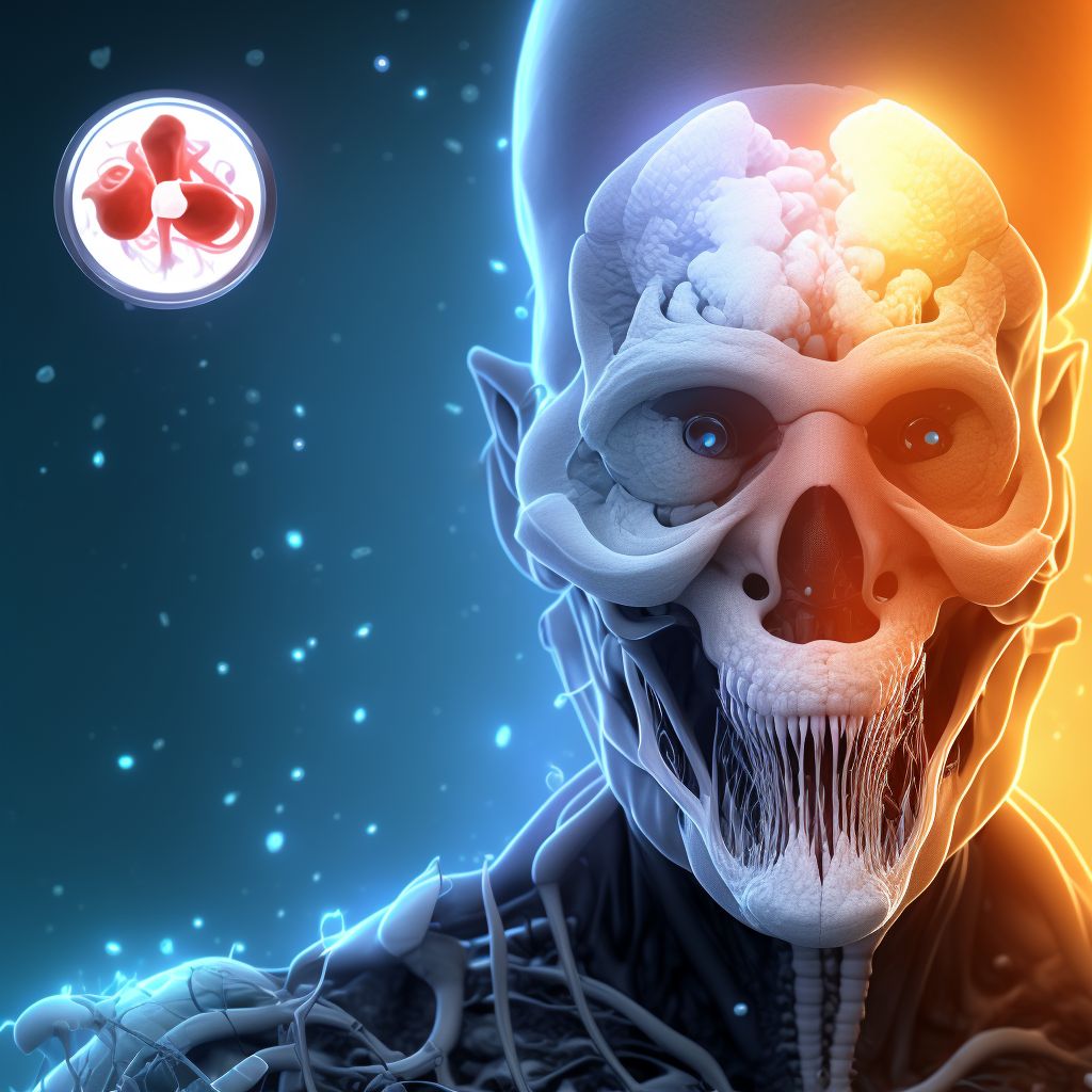 Acute recurrent maxillary sinusitis digital illustration