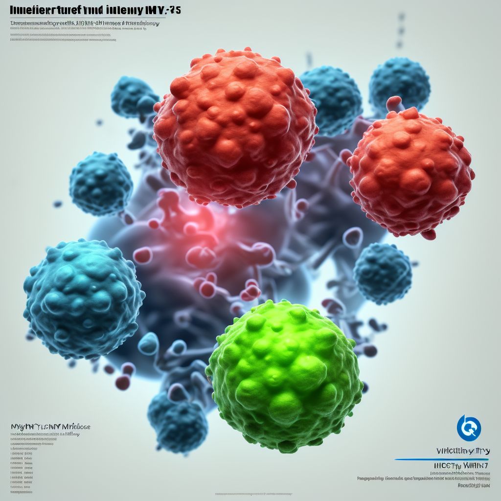 Influenza due to other identified influenza virus with myocarditis digital illustration