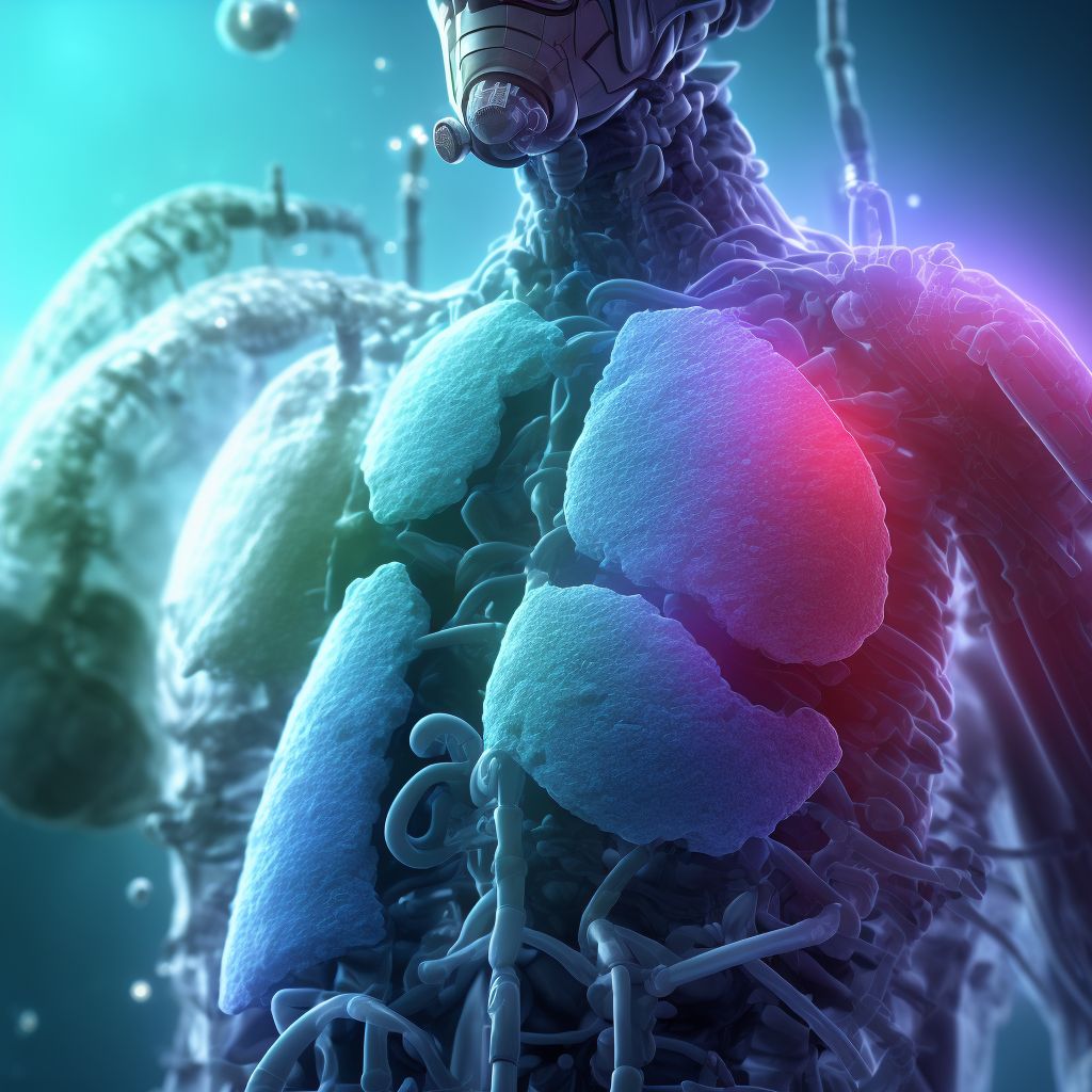 Human metapneumovirus pneumonia digital illustration