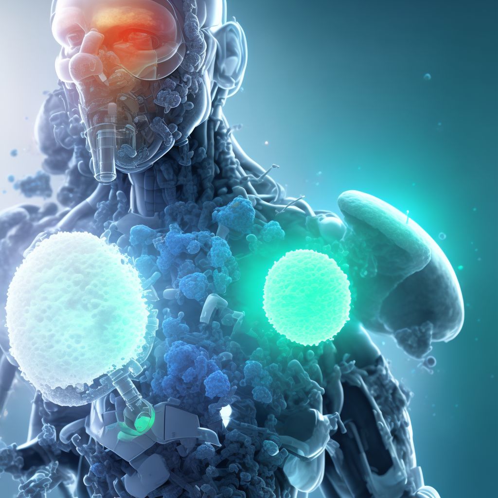 Pneumonia due to SARS-associated coronavirus digital illustration