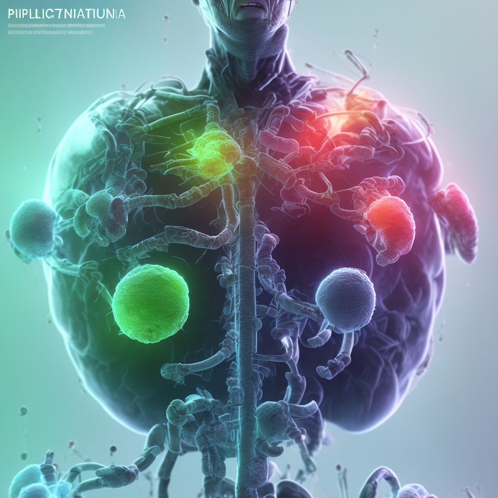 Pneumonia due to Hemophilus influenzae digital illustration