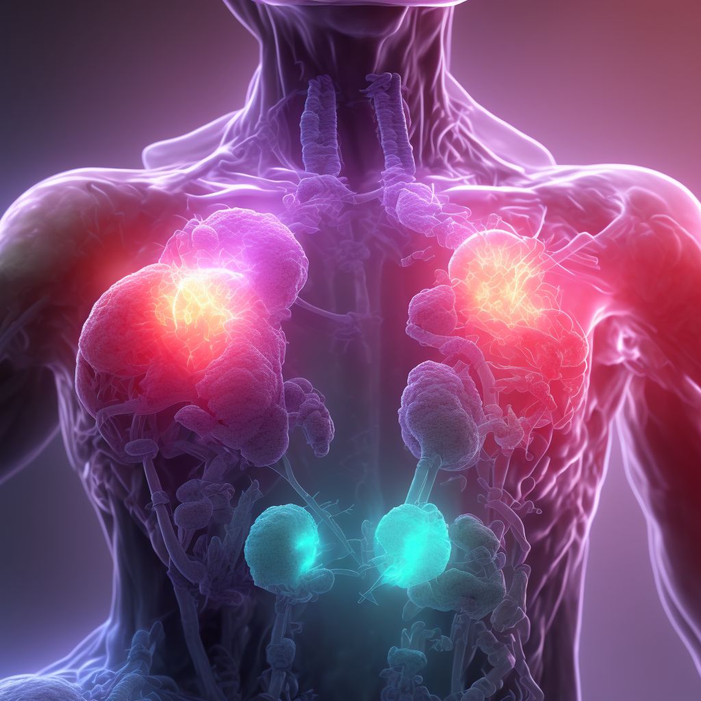 Pneumonia due to other streptococci digital illustration