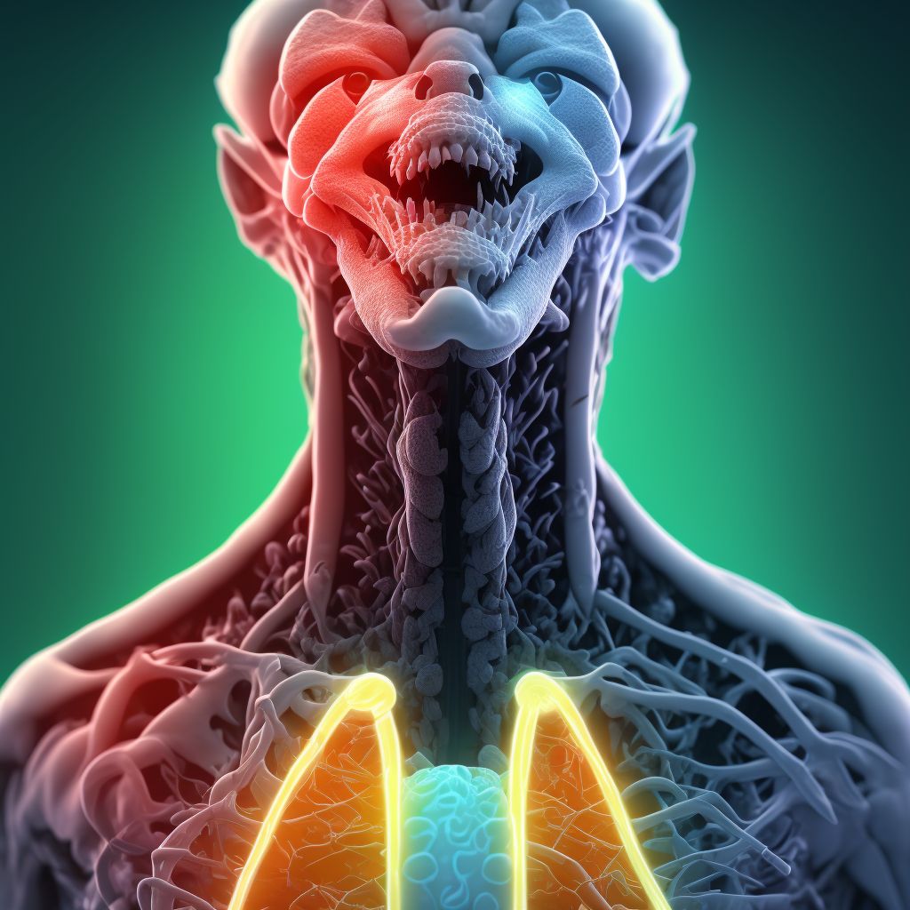 Chronic laryngotracheitis digital illustration