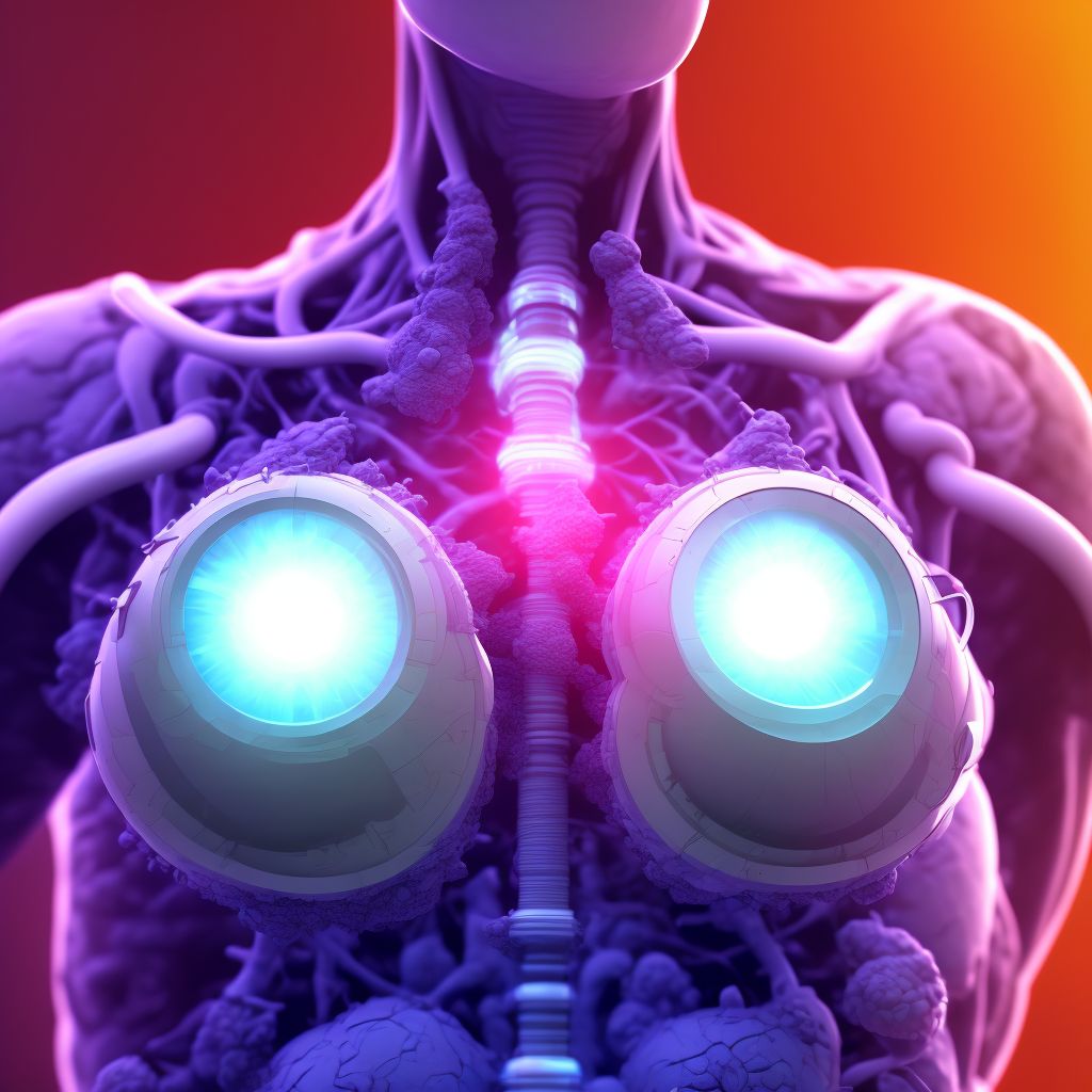 Severe persistent asthma with status asthmaticus digital illustration