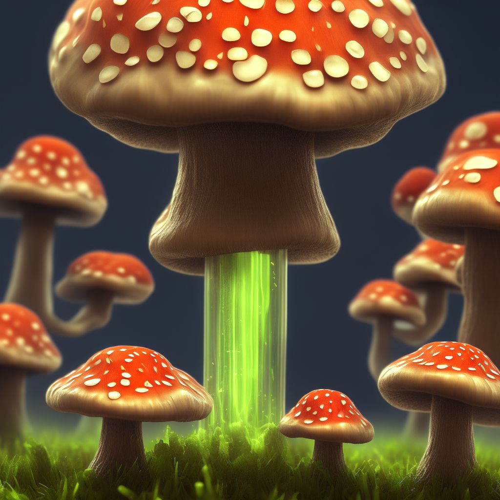 Mushroom-worker's lung digital illustration