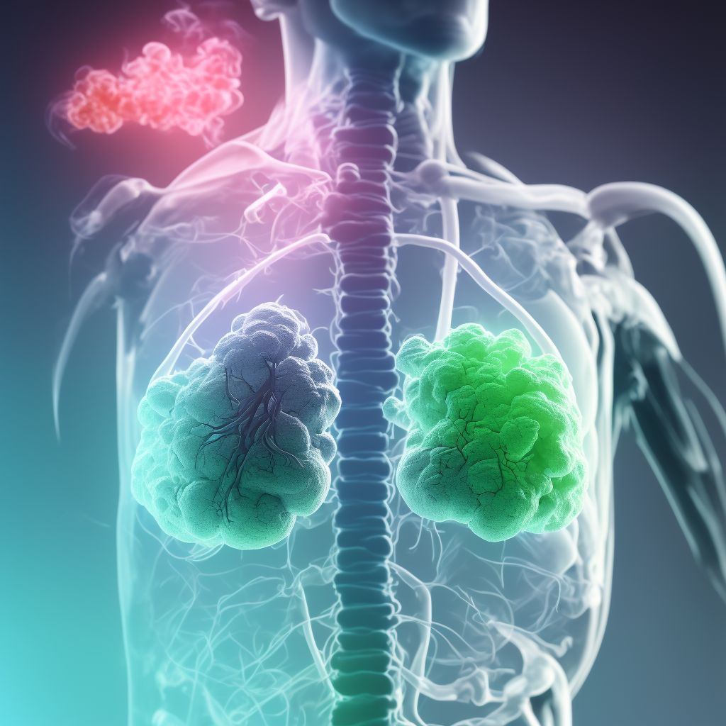 Respiratory conditions due to smoke inhalation digital illustration