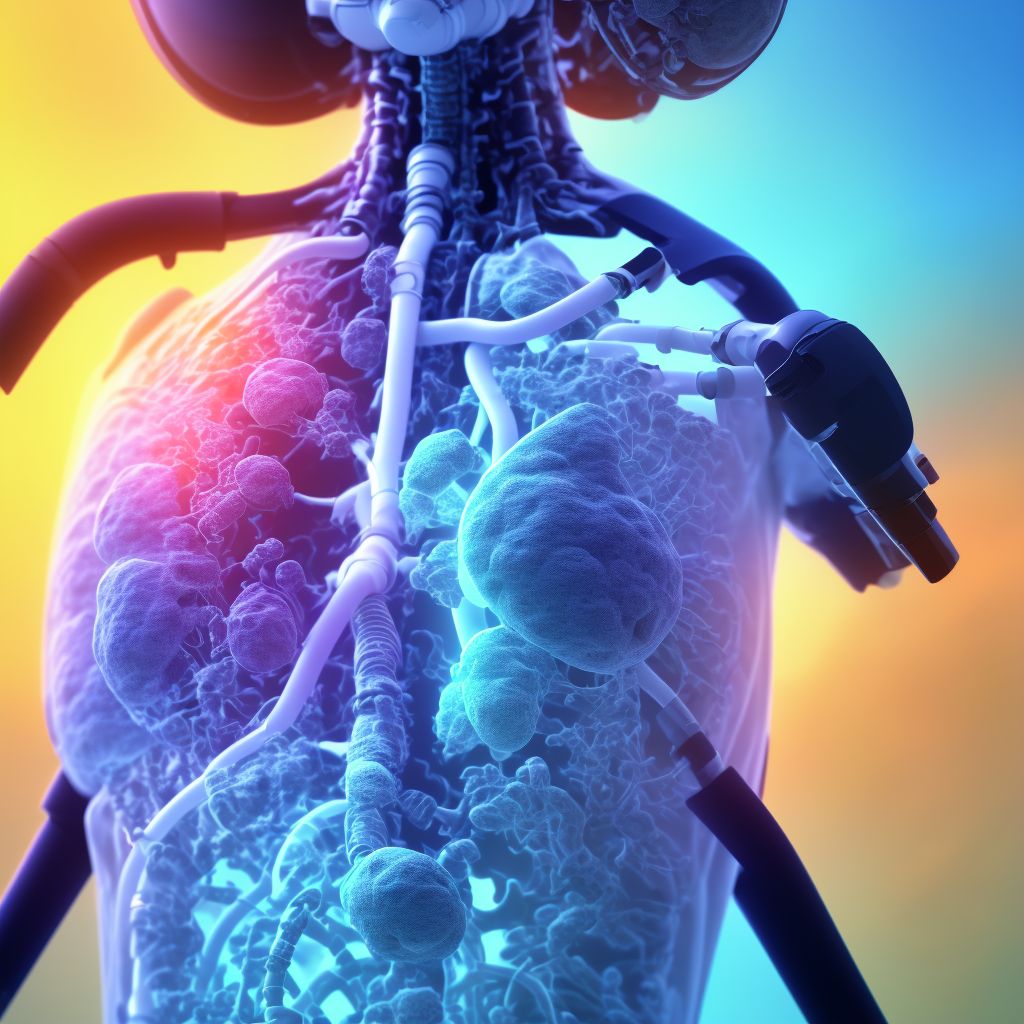 Respiratory conditions due to unspecified external agent digital illustration