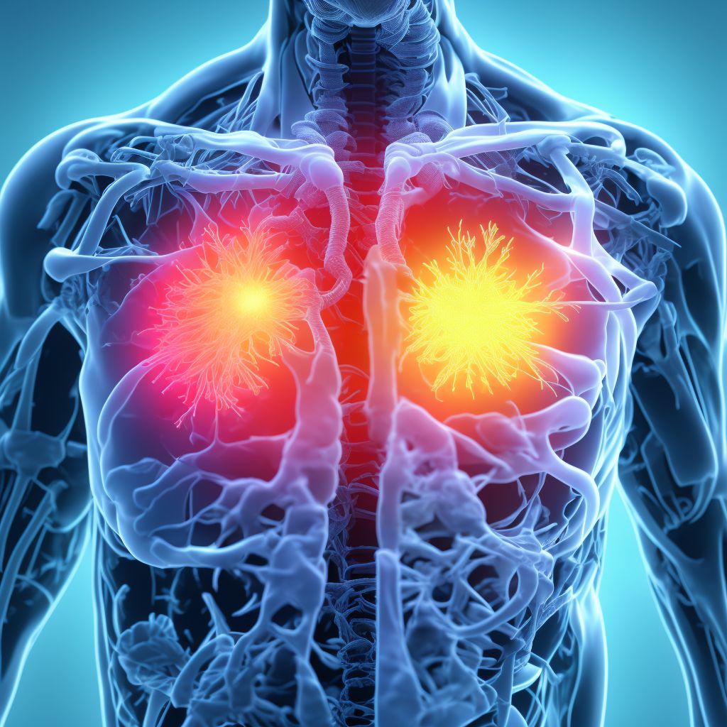 Acute pulmonary edema digital illustration