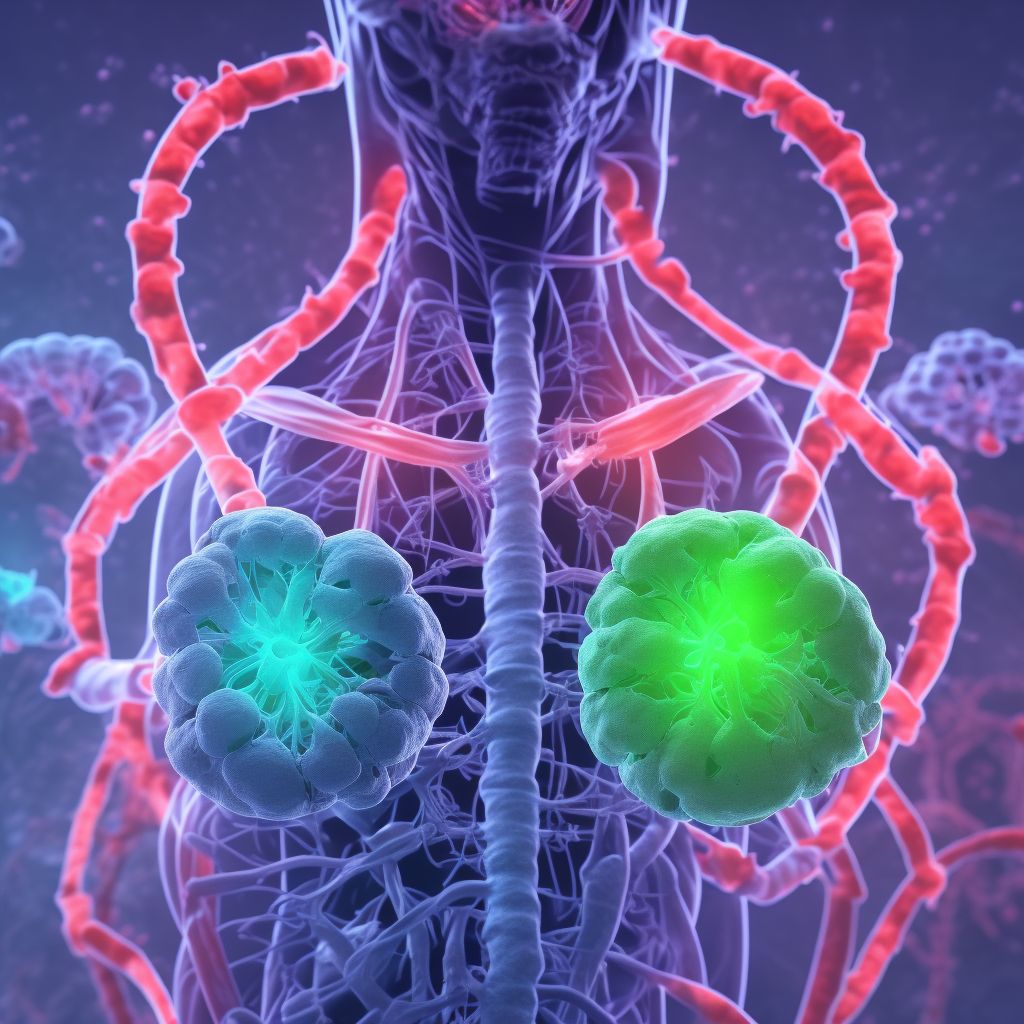 Chronic pulmonary edema digital illustration