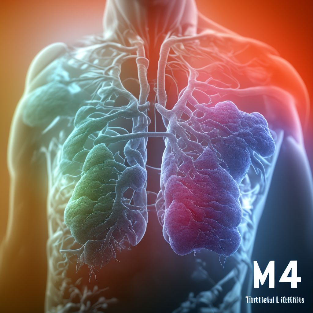 Other interstitial pulmonary diseases with fibrosis in diseases classified elsewhere digital illustration