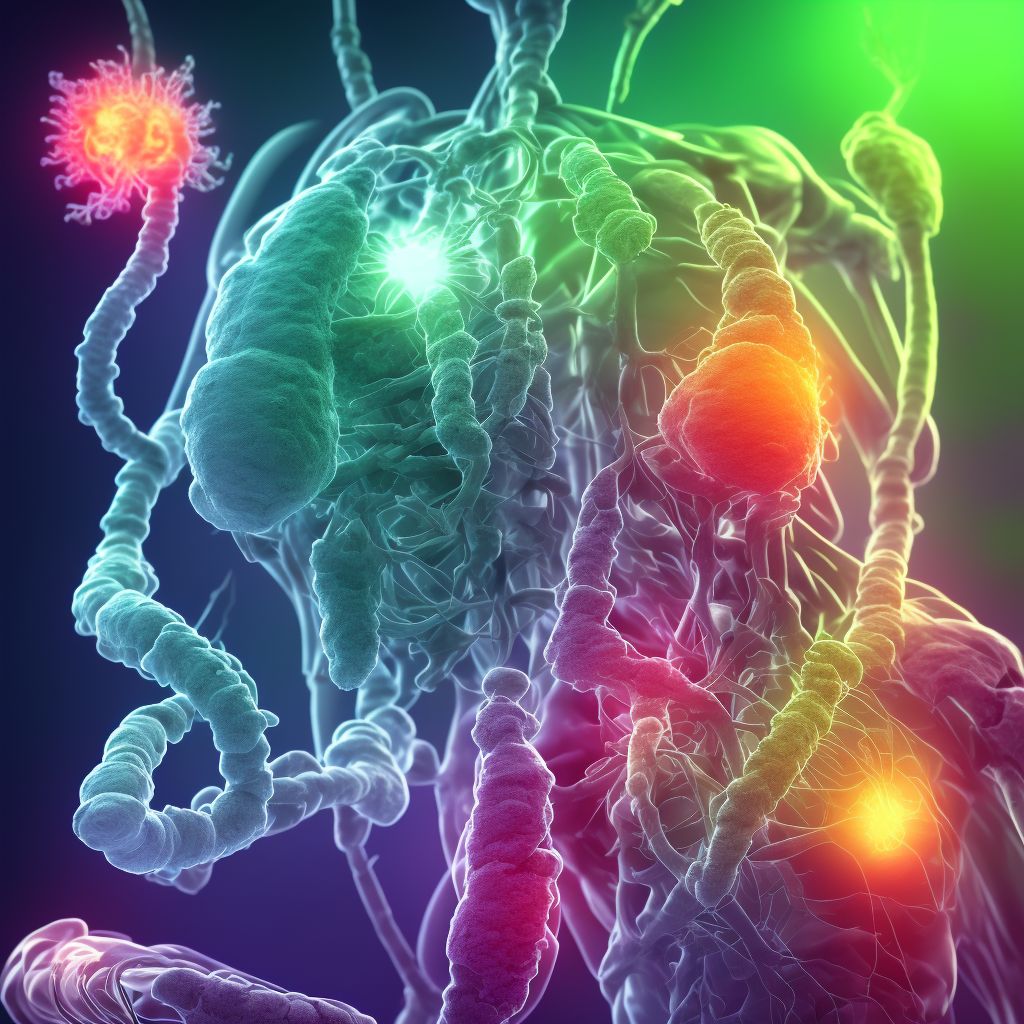 Gangrene and necrosis of lung digital illustration