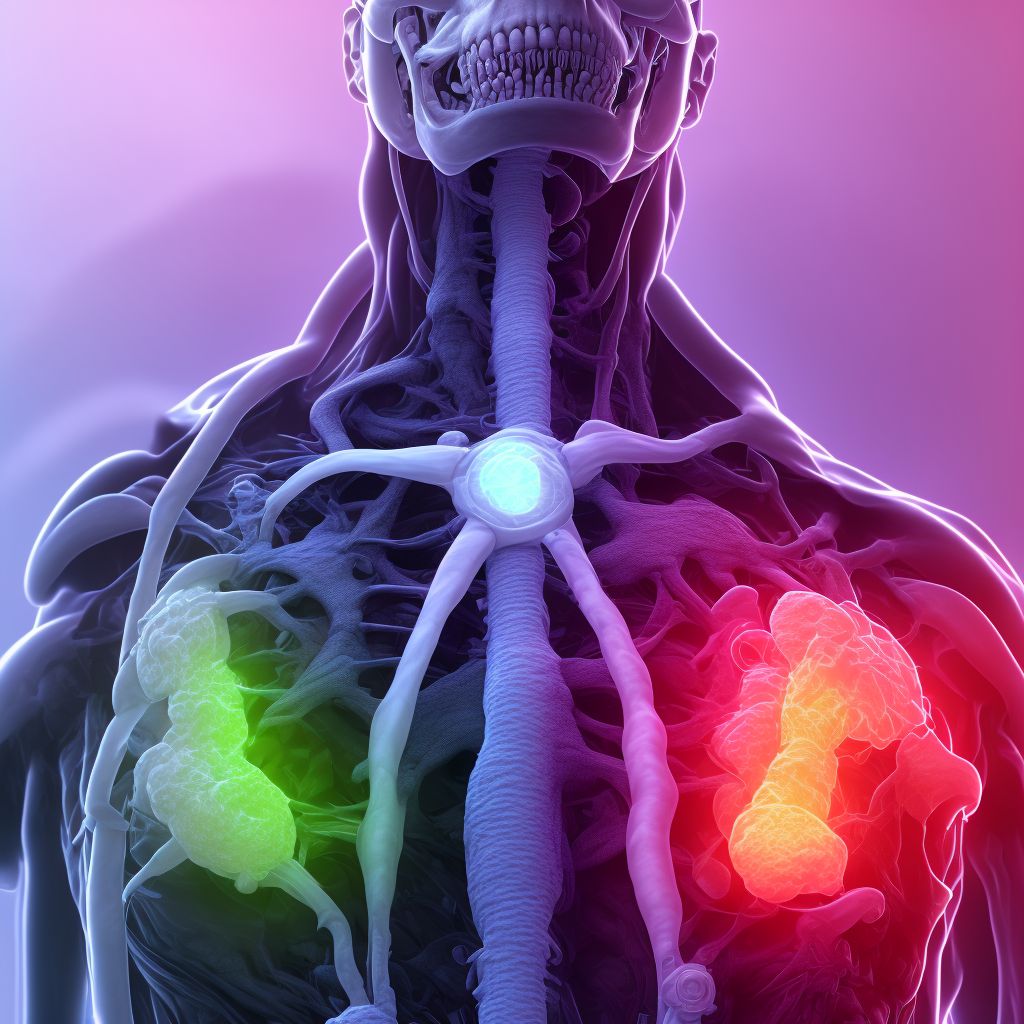 Malfunction of tracheostomy stoma digital illustration