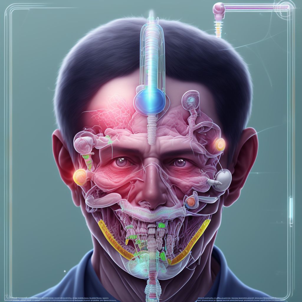 Other tracheostomy complication digital illustration