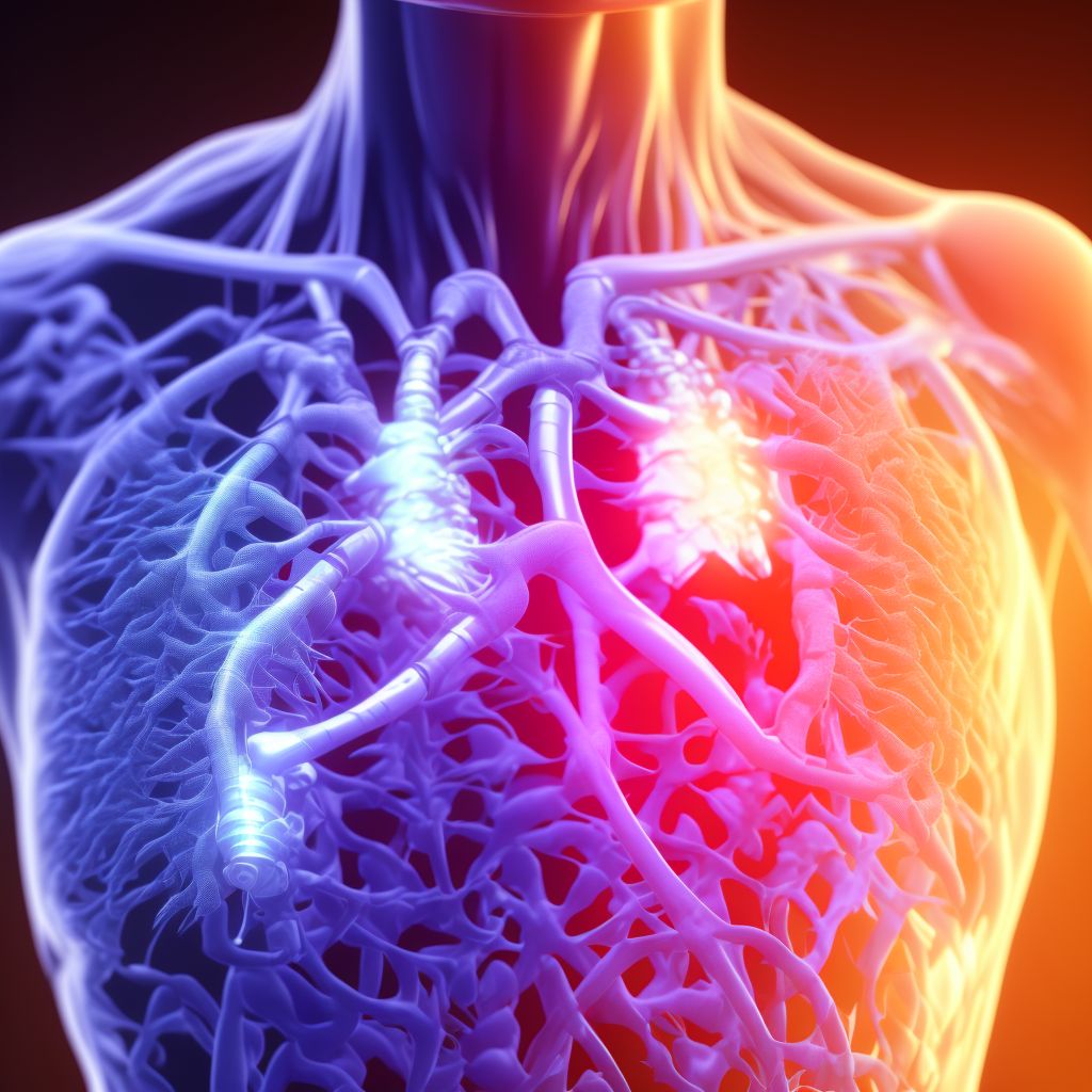 Acute pulmonary insufficiency following thoracic surgery digital illustration