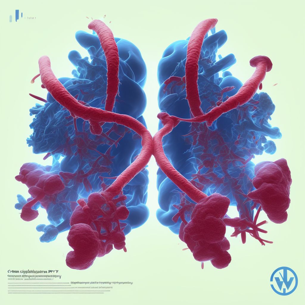 Chronic pulmonary insufficiency following surgery digital illustration