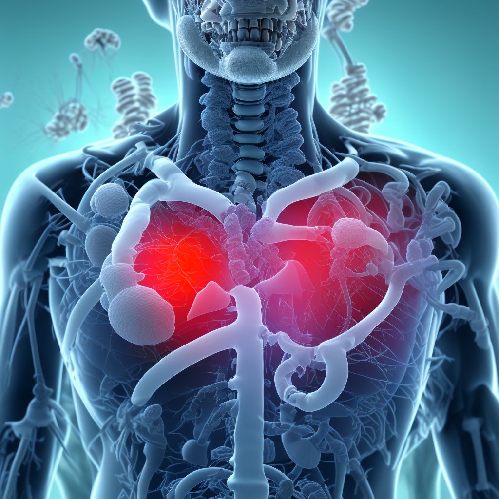 Intraoperative hemorrhage and hematoma of a respiratory system organ or structure complicating a respiratory system procedure digital illustration