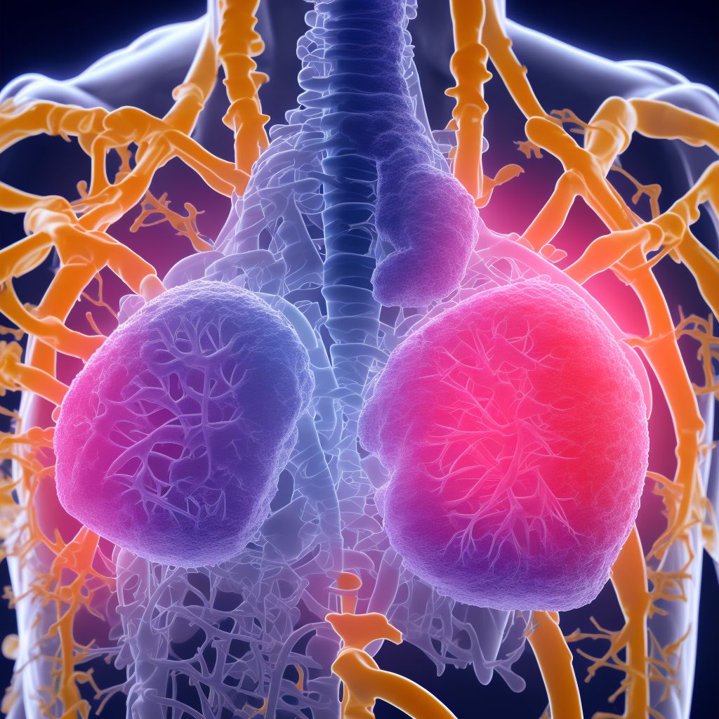 Accidental puncture and laceration of a respiratory system organ or structure during a respiratory system procedure digital illustration