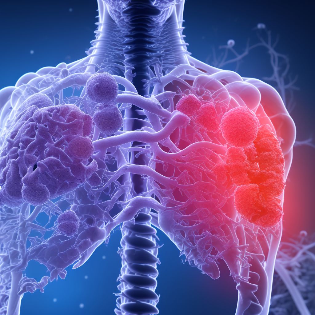 Accidental puncture and laceration of a respiratory system organ or structure during other procedure digital illustration