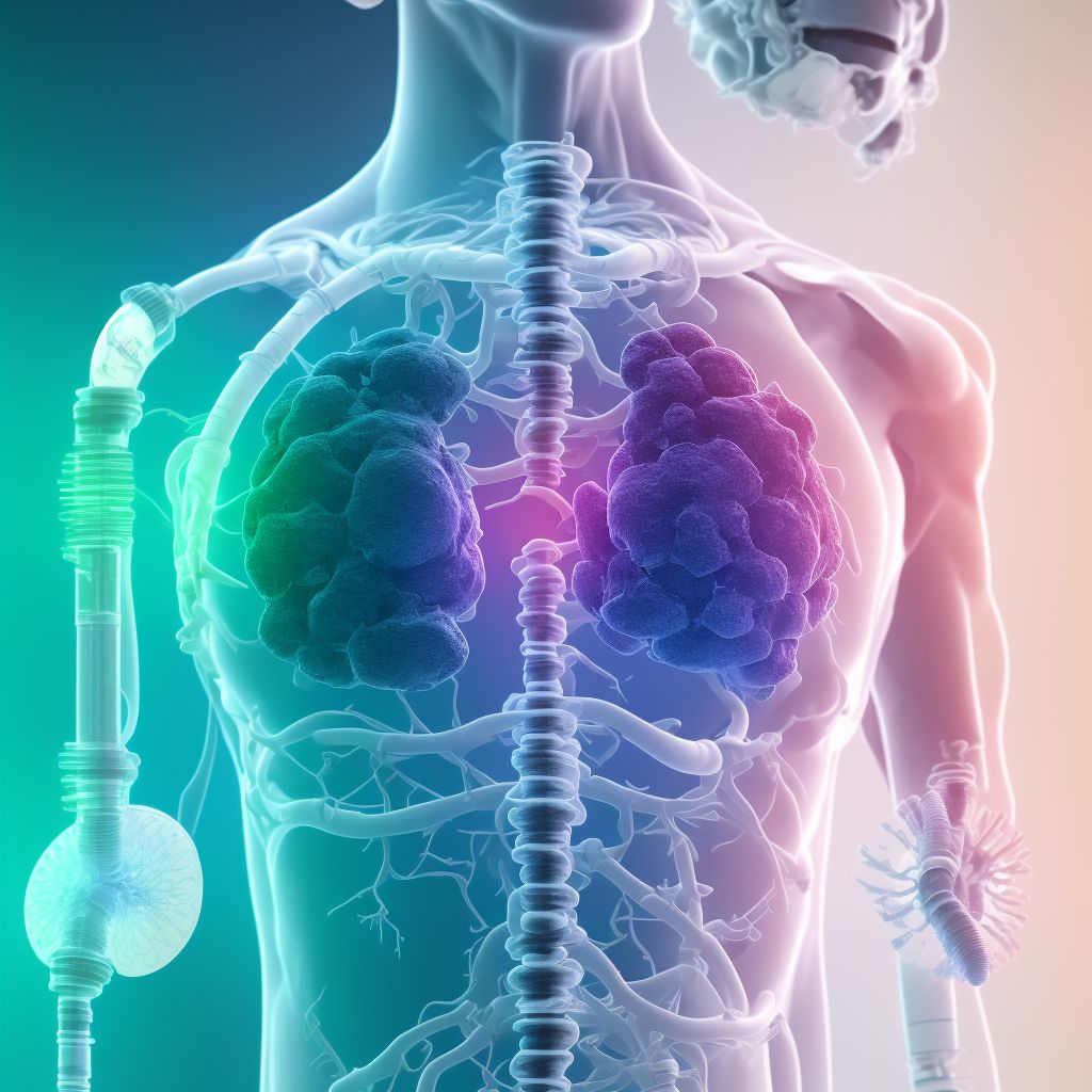 Ventilator associated pneumonia digital illustration