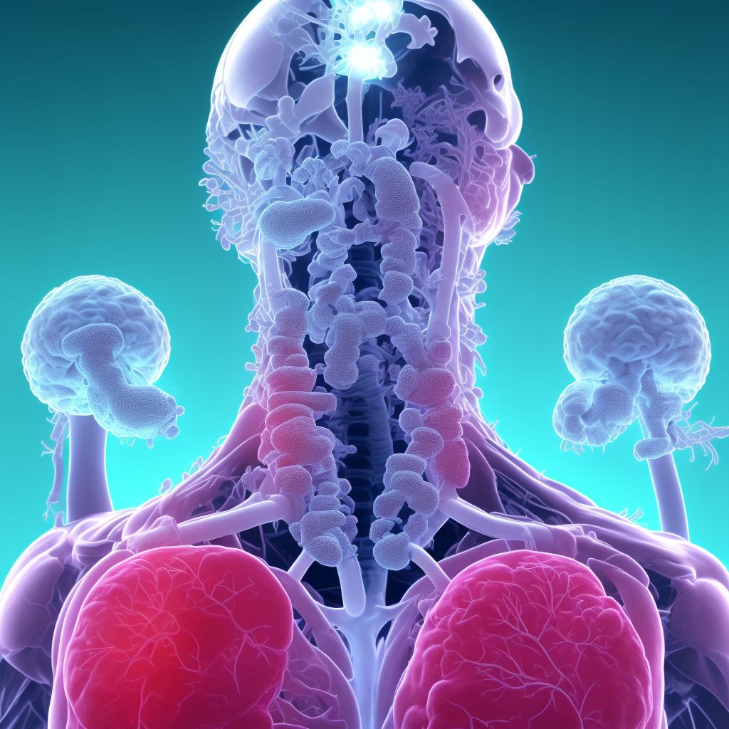 Postprocedural hematoma of a respiratory system organ or structure following a respiratory system procedure digital illustration