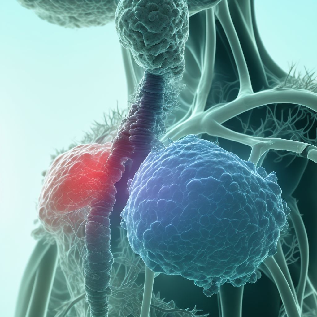 Postprocedural seroma of a respiratory system organ or structure following a respiratory system procedure digital illustration