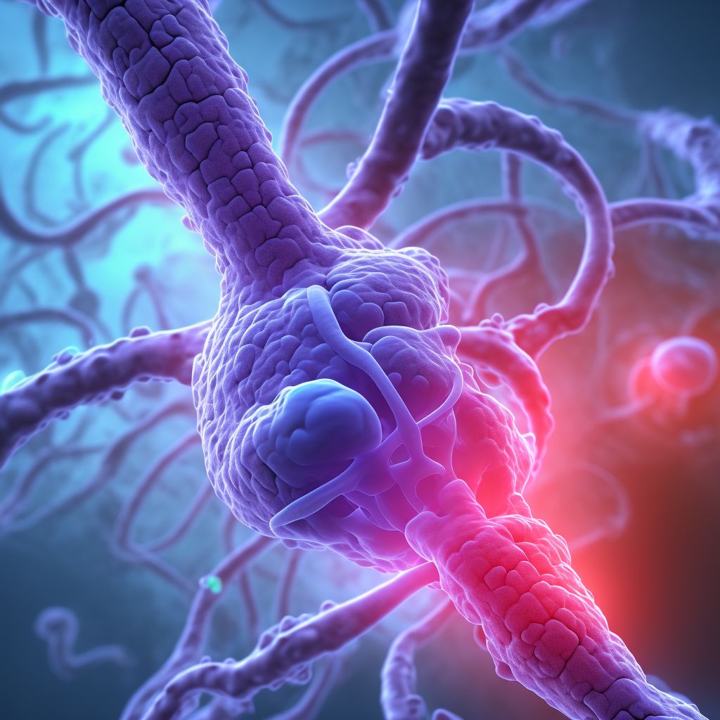 Postprocedural seroma of a respiratory system organ or structure following other procedure digital illustration