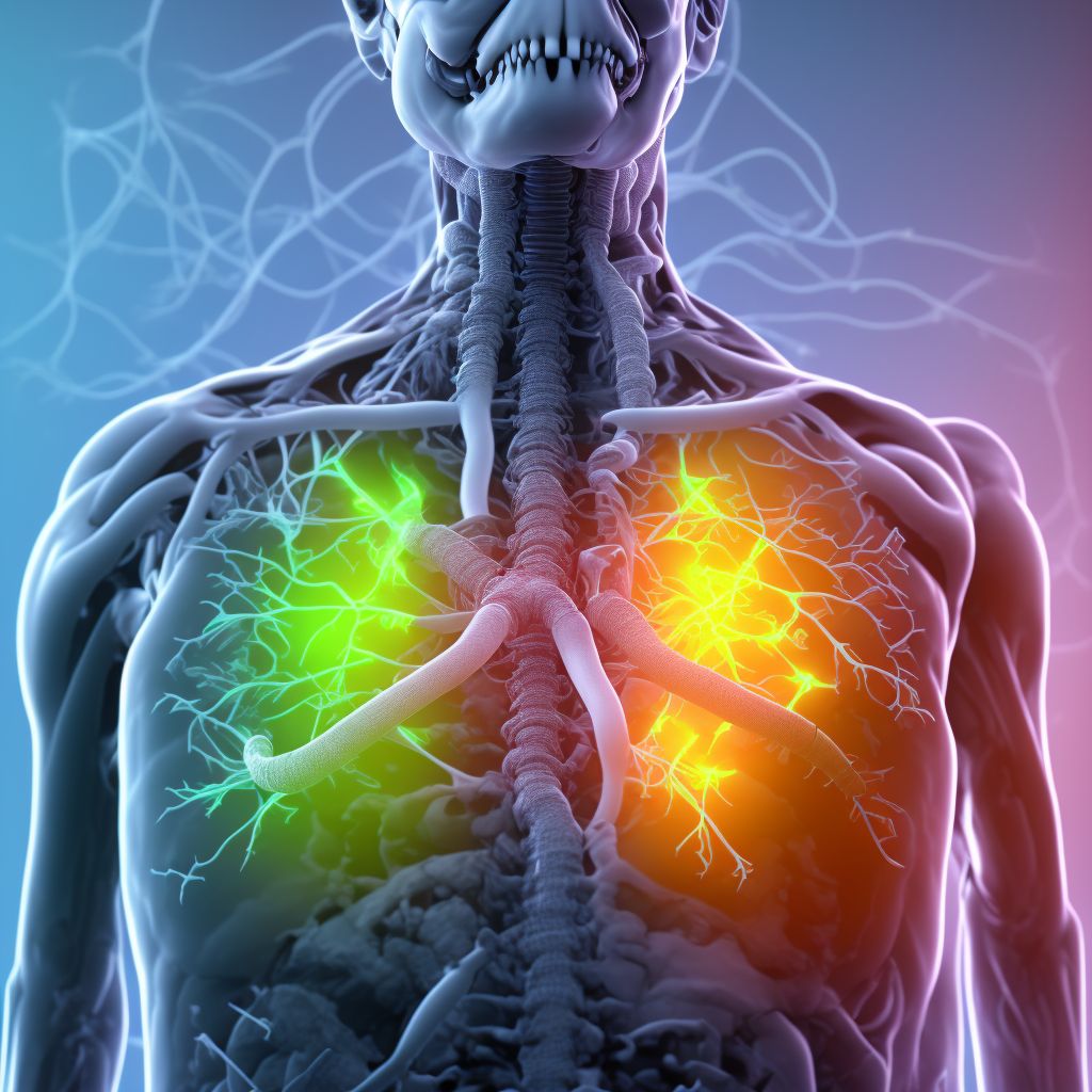 Acute and chronic respiratory failure with hypoxia digital illustration