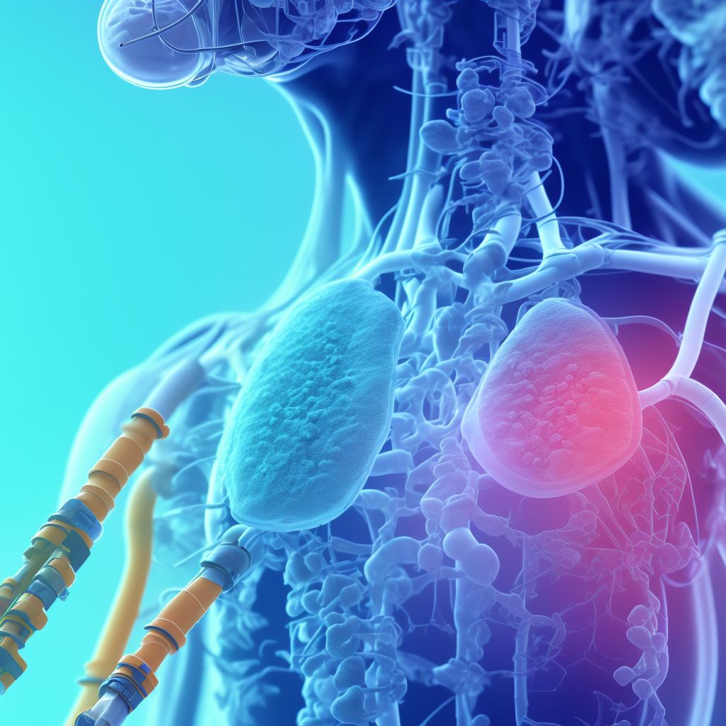 Respiratory failure, unspecified with hypoxia digital illustration