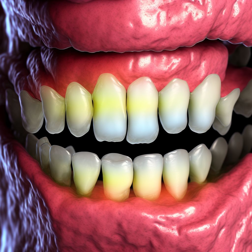 Mottled teeth digital illustration