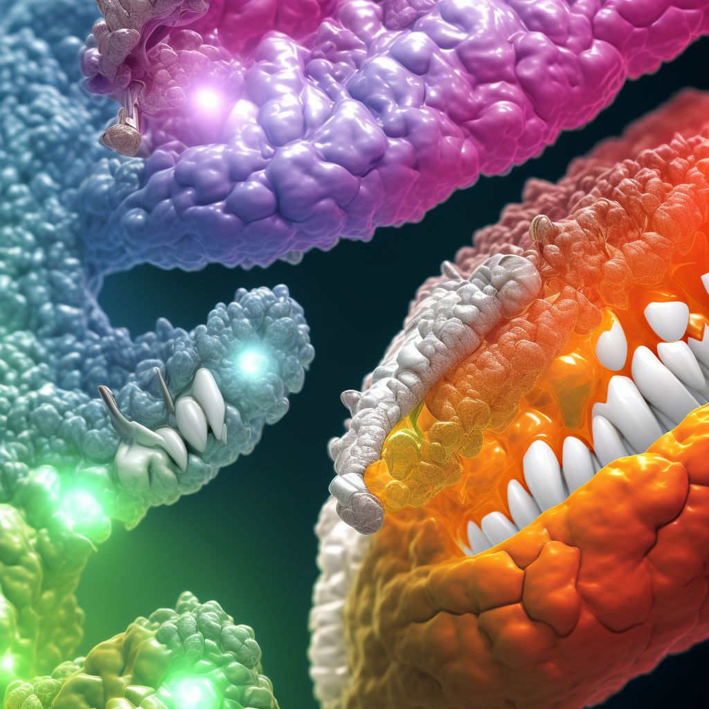 Disturbances in tooth formation digital illustration