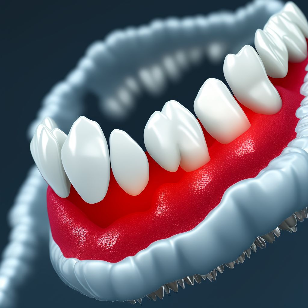 Arrested dental caries digital illustration