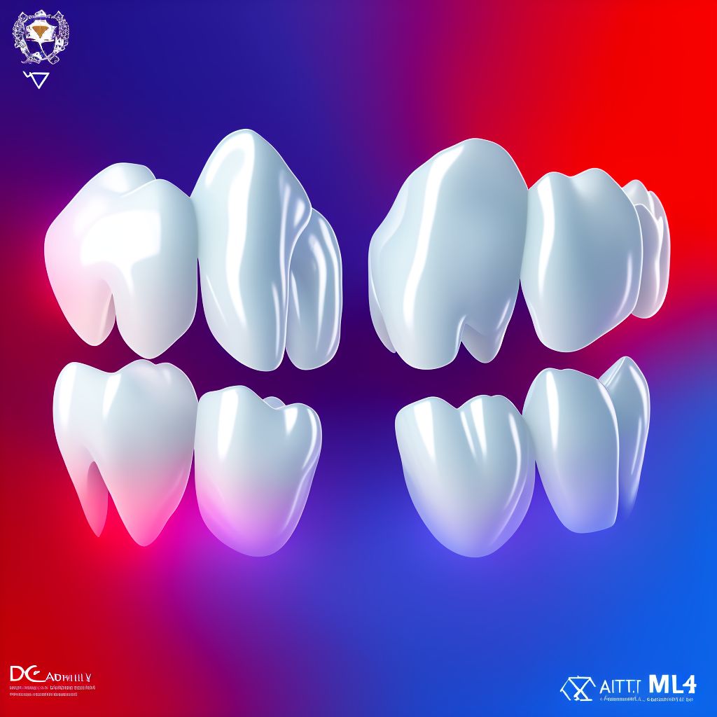 Dental caries on smooth surface limited to enamel digital illustration