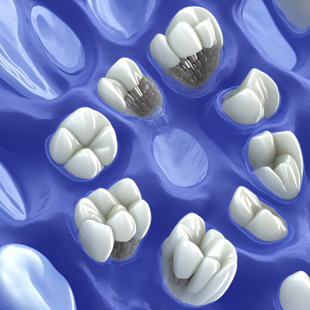 Dental caries on smooth surface penetrating into dentin digital illustration