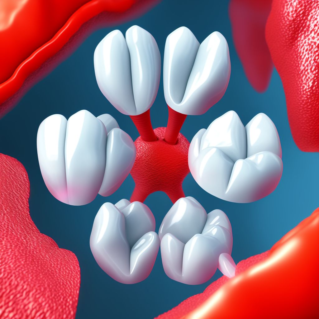 Dental root caries digital illustration