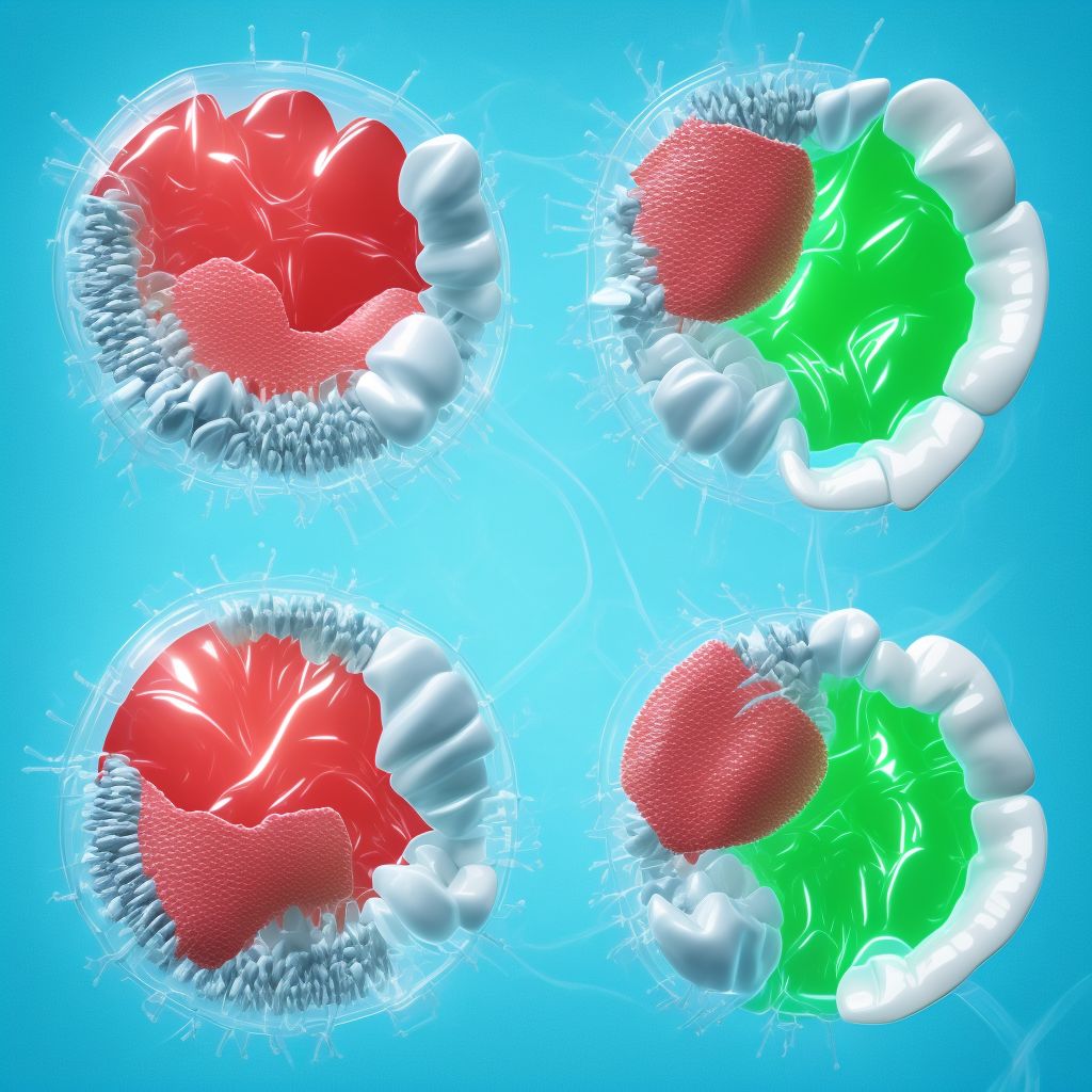 Dental caries, unspecified digital illustration